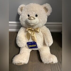 Kelly Toys ivory jumbo sized bear plush toy 20” ret $139